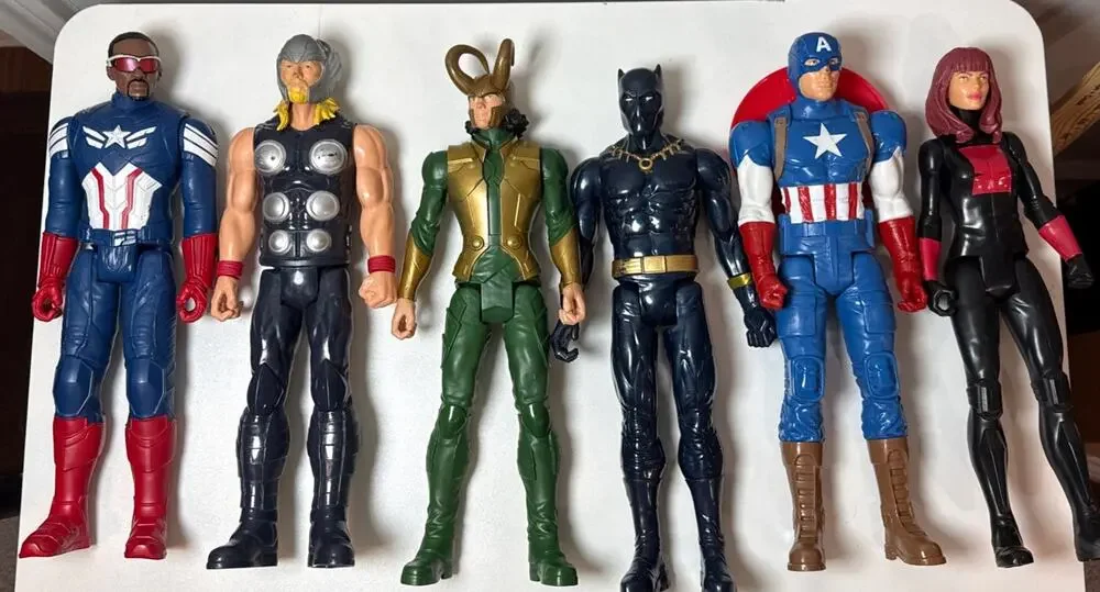 Marvel Avengers Titan Hero 12” Figure Lot of 6 Thor Loki Black Panther Hasbro